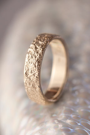 Bermuda Textures ~ Unfinished Church (Smooth) Gold Ring