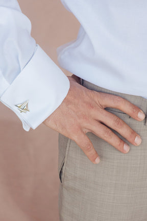 Men's Nautical ~ Dinghy Cufflinks - Alexandra Mosher Studio Jewellery Bermuda Fine