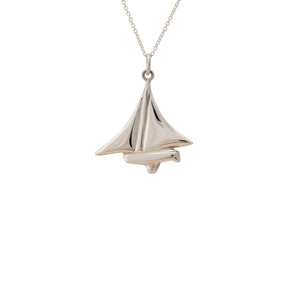 Nautical ~ Dinghy Pendant in Solid Silver - Alexandra Mosher Studio Jewellery Bermuda Fine
