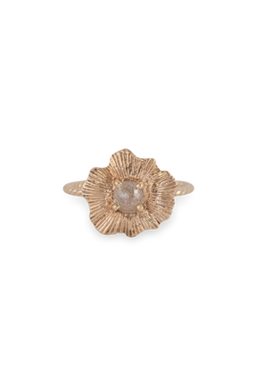 One of a Kind ~ Round Starburst Shell Ring in Yellow Gold - Alexandra Mosher Studio Jewellery Bermuda Fine