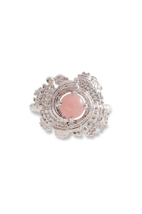 One of a Kind ~ Large Bubble Shell Ring in White Gold - Alexandra Mosher Studio Jewellery Bermuda Fine