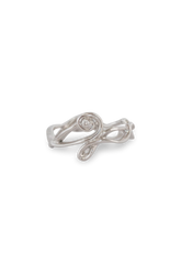 One of a Kind ~ Melt Twirl Gem Ring in White Gold - Alexandra Mosher Studio Jewellery Bermuda Fine