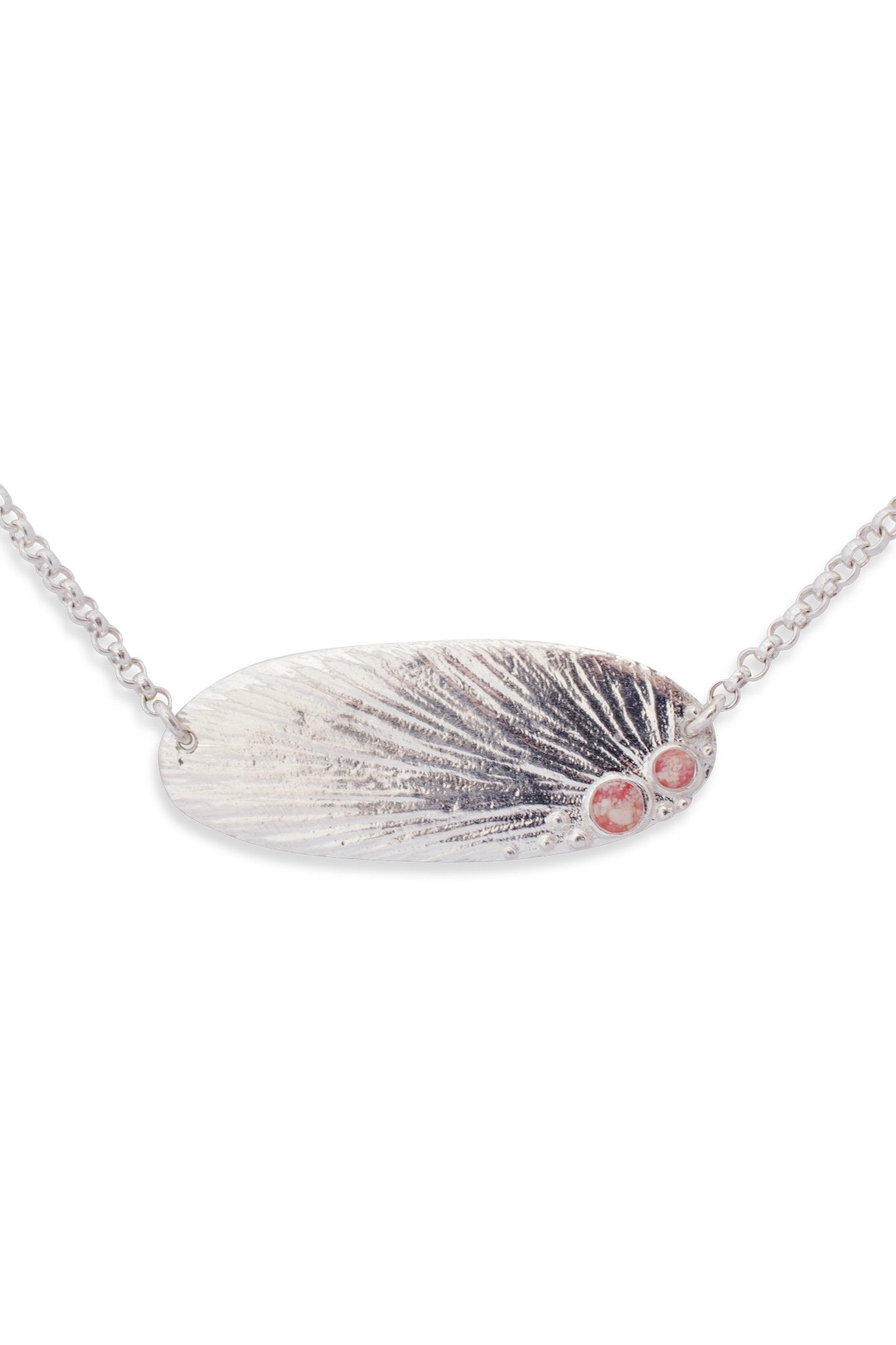 Sun Flare ~ Oval (Large) Inline Necklace - Alexandra Mosher Studio Jewellery Bermuda Fine