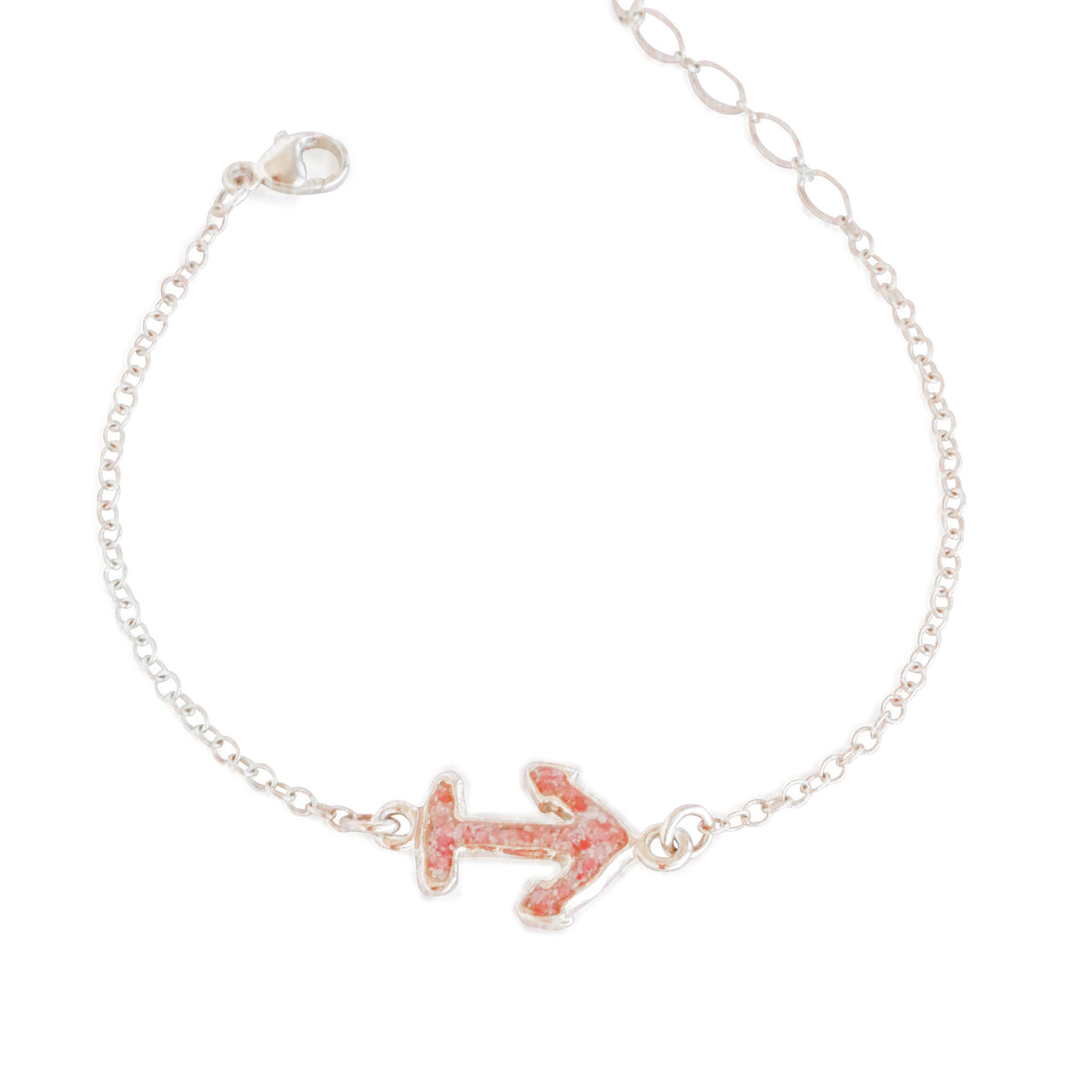 Nautical ~ Anchor (Small) Inline Bracelet in White Gold - Alexandra Mosher Studio Jewellery Bermuda Fine