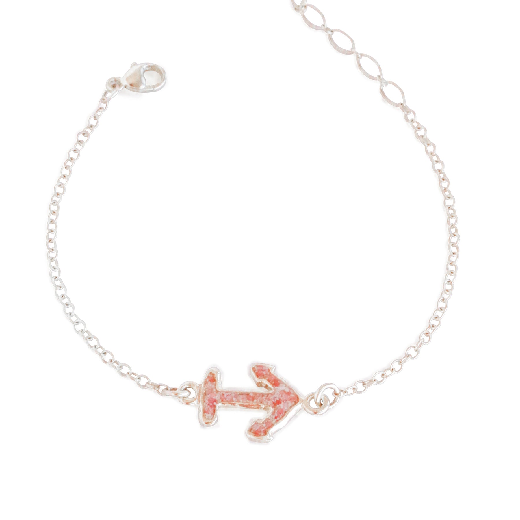 White gold 2025 anchor bracelet