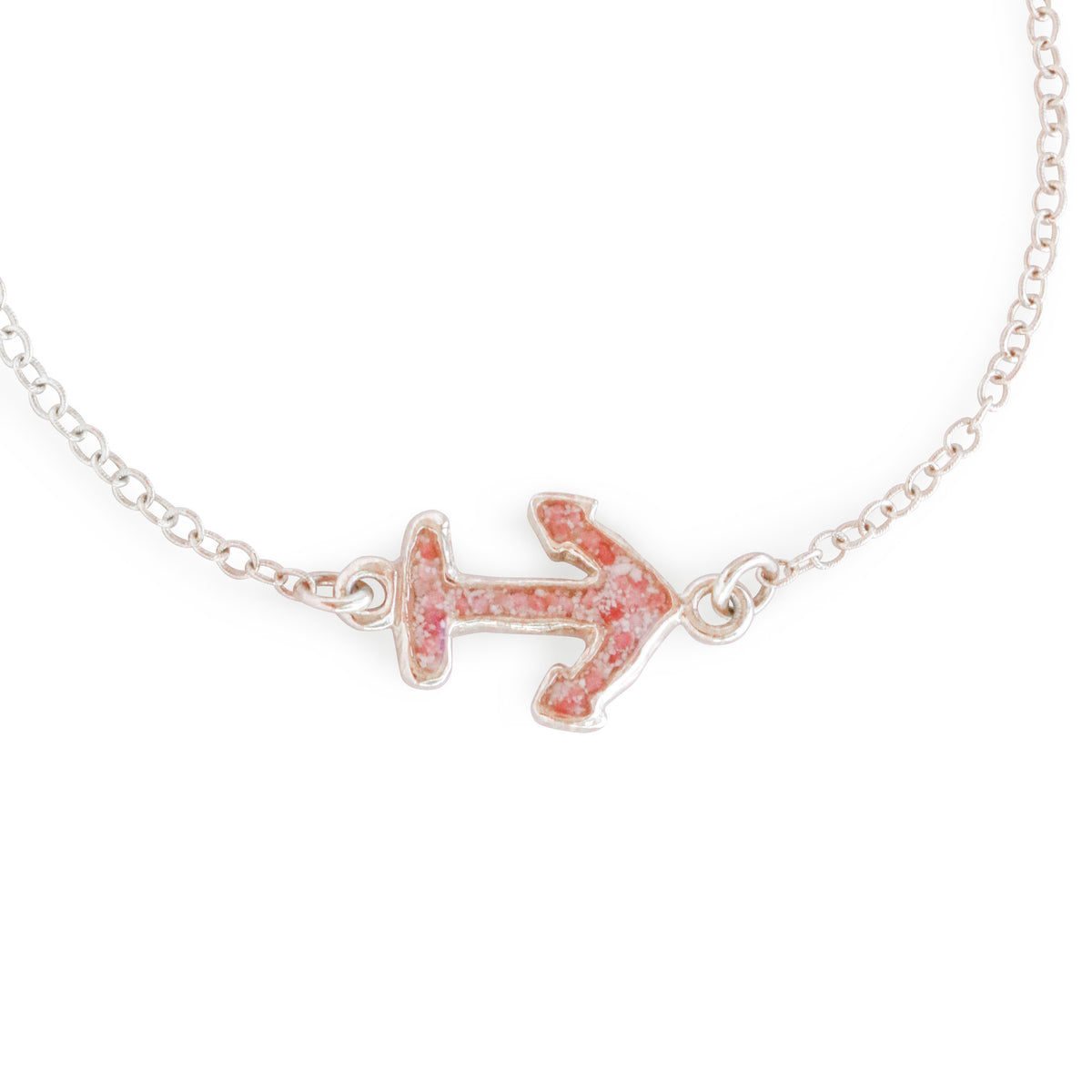 Nautical ~ Anchor (Small) Inline Bracelet in White Gold - Alexandra Mosher Studio Jewellery Bermuda Fine