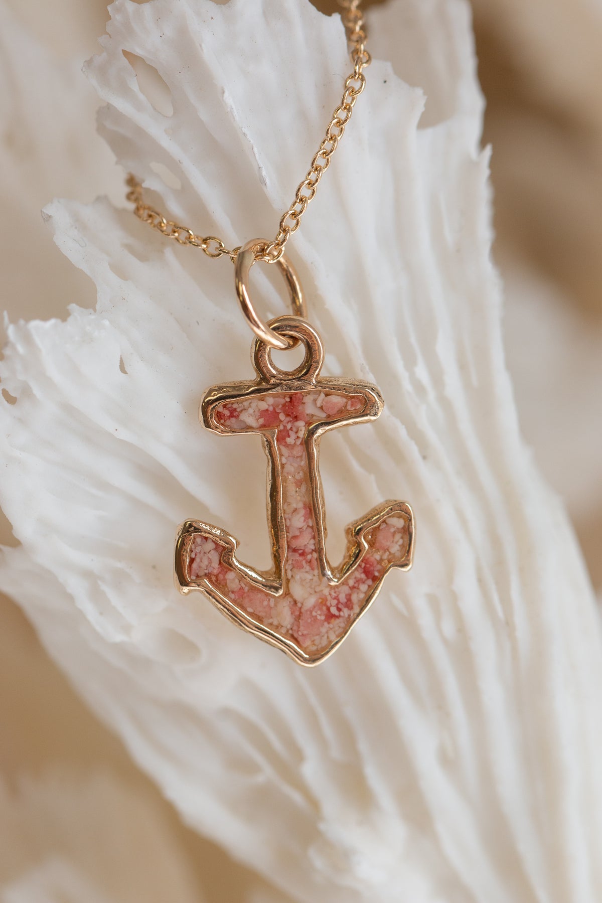 Nautical ~ Anchor (Small) Pendant in Gold - Alexandra Mosher Studio Jewellery Bermuda Fine