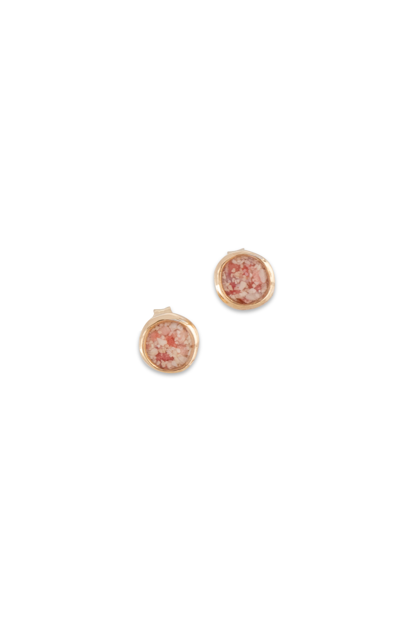 Splash ~ Circle (Small) Stud Earrings in Gold - Alexandra Mosher Studio Jewellery Bermuda Fine
