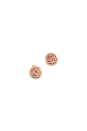 Splash ~ Circle (Small) Stud Earrings in Gold - Alexandra Mosher Studio Jewellery Bermuda Fine