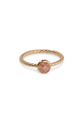 Splash ~ Circle (Small) Braided Band Ring in Gold - Alexandra Mosher Studio Jewellery Bermuda Fine