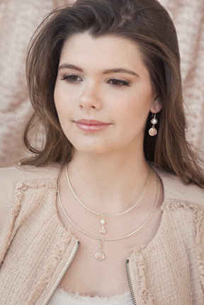 Splash ~ Circle (Large) Double-Drop Pendant - Alexandra Mosher Studio Jewellery Bermuda Fine