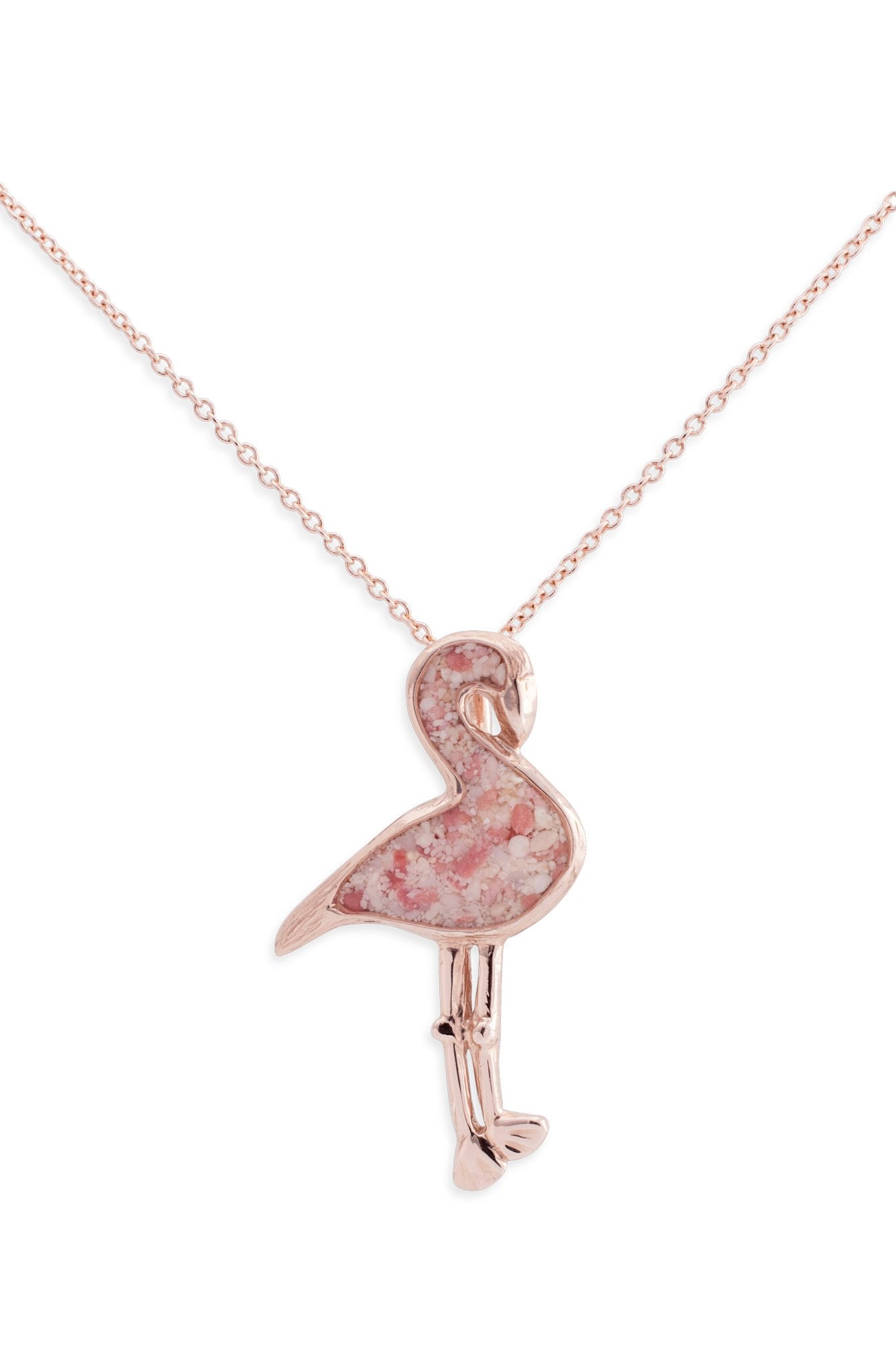 Friends ~ Flamingo Pendant in Gold - Alexandra Mosher Studio Jewellery Bermuda Fine