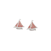 Nautical ~ Bermuda Fitted Dinghy (Small) Stud Earrings - Alexandra Mosher Studio Jewellery Bermuda Fine