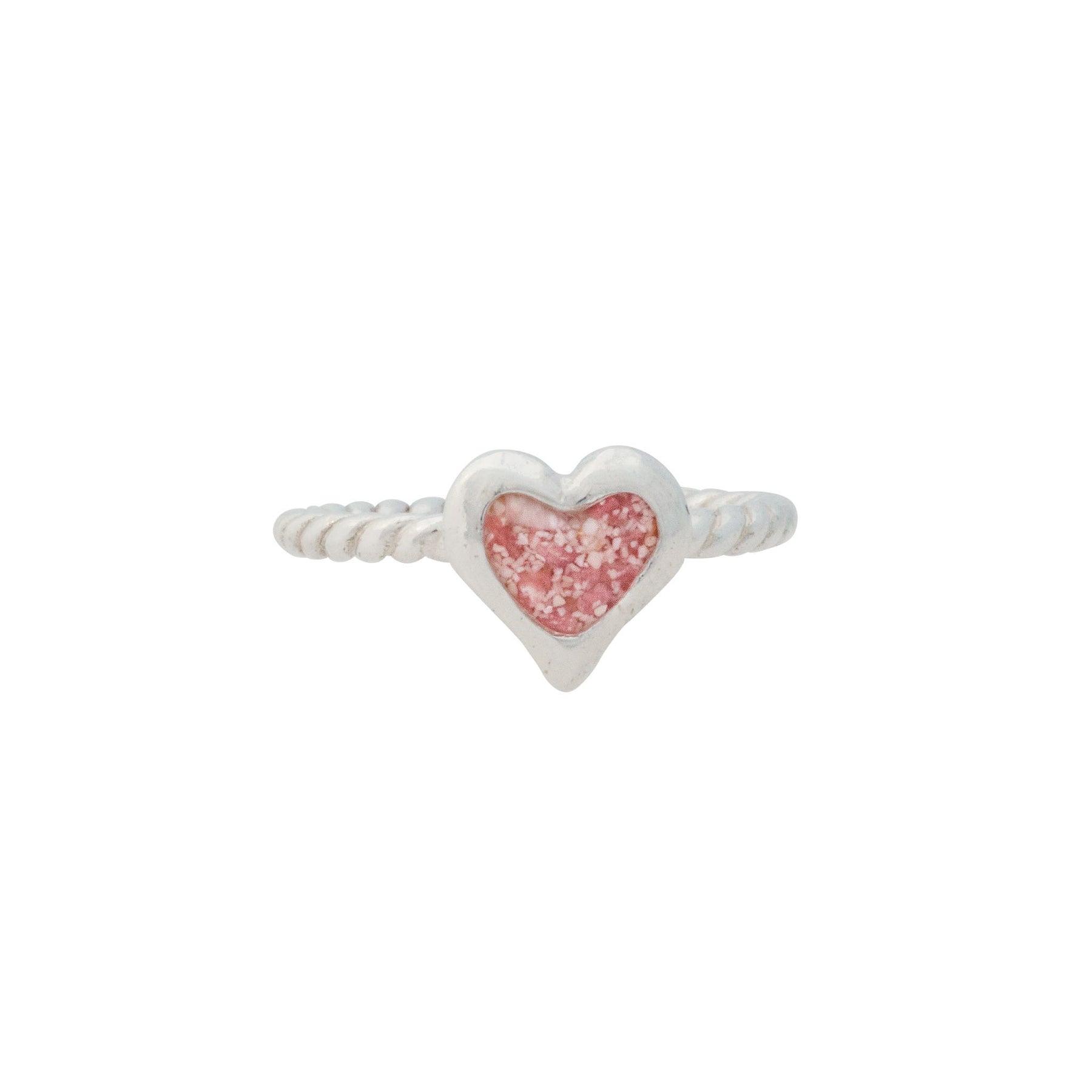 Splash ~ Heart (Small) Braided Band Ring - Alexandra Mosher Studio Jewellery Bermuda Fine