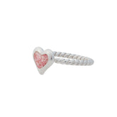 Splash ~ Heart (Small) Braided Band Ring - Alexandra Mosher Studio Jewellery Bermuda Fine
