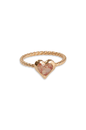 Splash ~ Heart (Small) Braided Band Ring in Gold - Alexandra Mosher Studio Jewellery Bermuda Fine