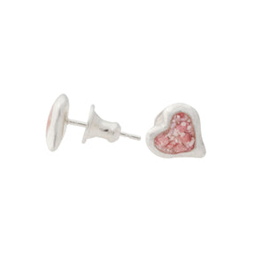 Splash ~ Heart (Small) Stud Earrings - Alexandra Mosher Studio Jewellery Bermuda Fine