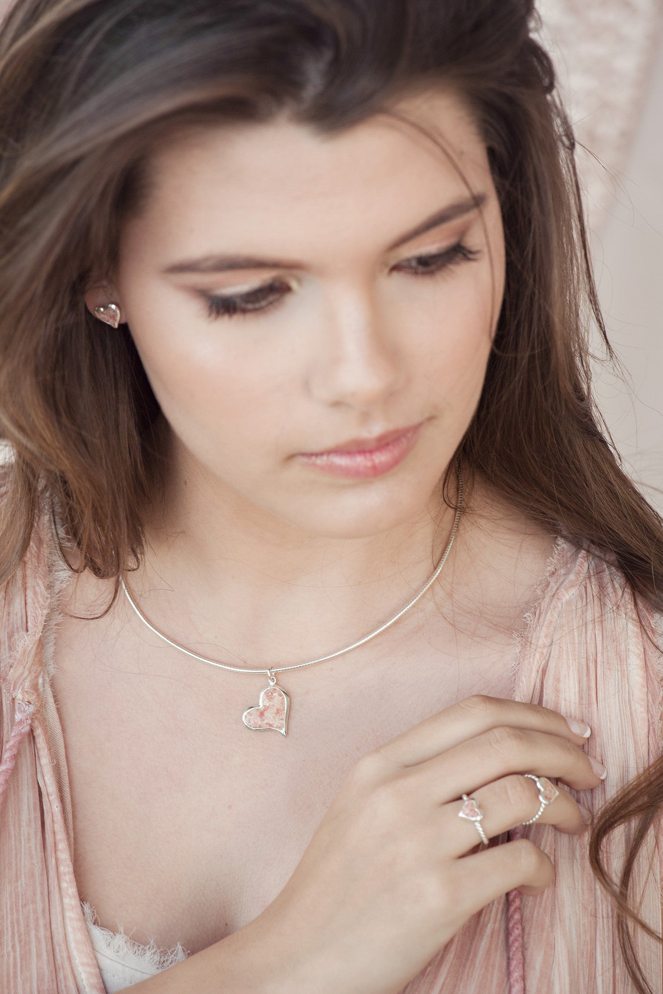 Splash ~ Heart (Large) Stud Earrings - Alexandra Mosher Studio Jewellery Bermuda Fine