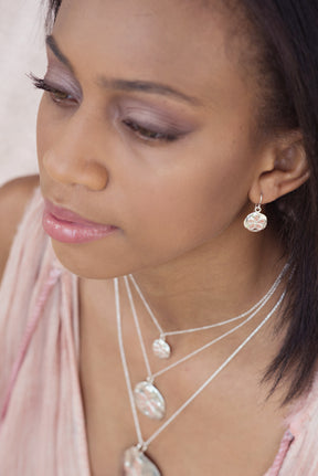 Friends ~ Sand Dollar (Small) Dangle Earrings - Alexandra Mosher Studio Jewellery Bermuda Fine