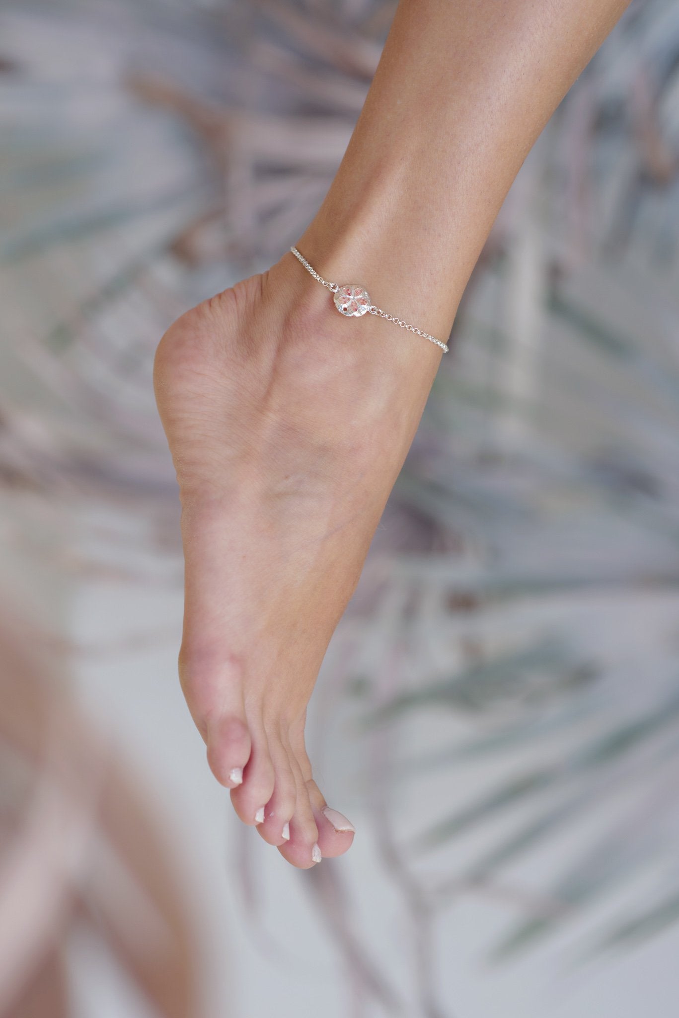 Friends ~ Sand Dollar (Small) Inline Anklet - Alexandra Mosher Studio Jewellery Bermuda Fine