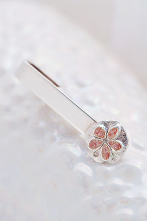 Friends ~ Sand Dollar Tie Bar - Alexandra Mosher Studio Jewellery Bermuda Fine