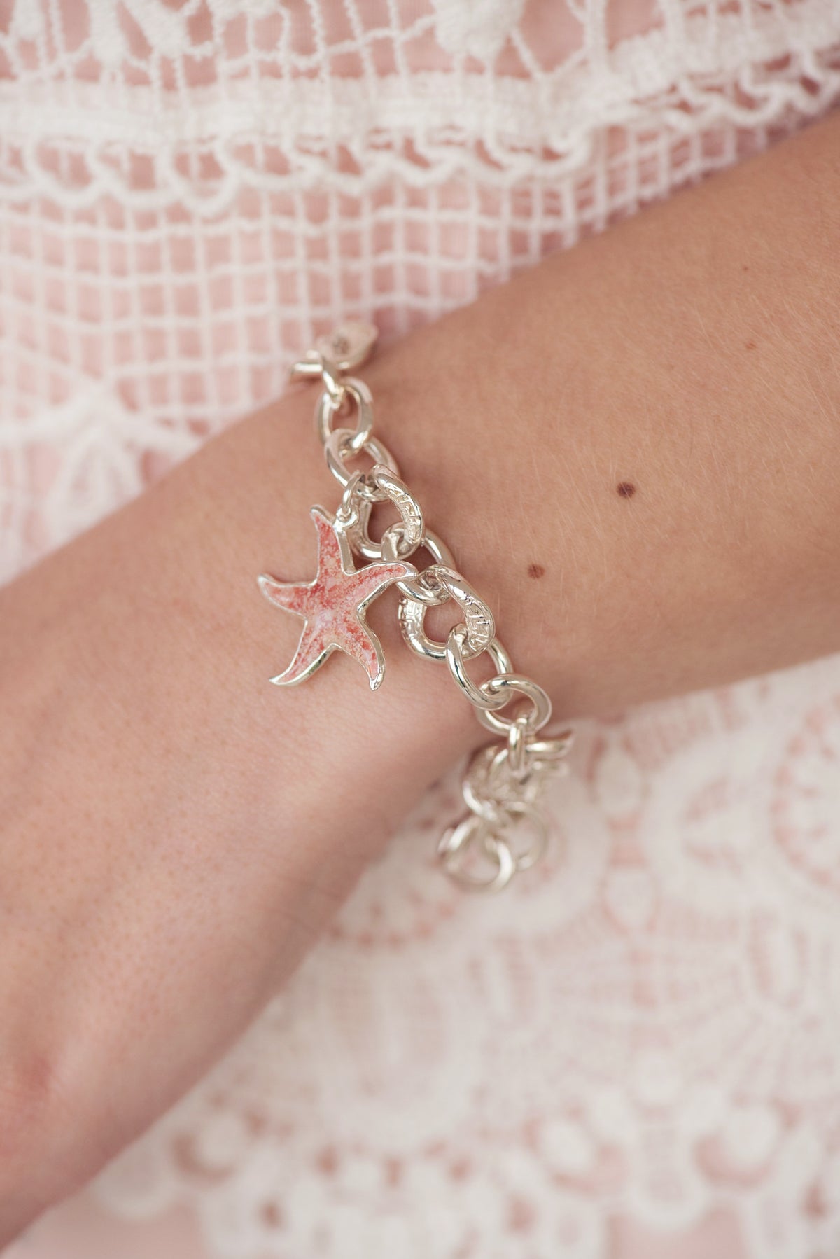 Friends ~ Starfish (Large) Chunky Chain Bracelet - Alexandra Mosher Studio Jewellery Bermuda Fine
