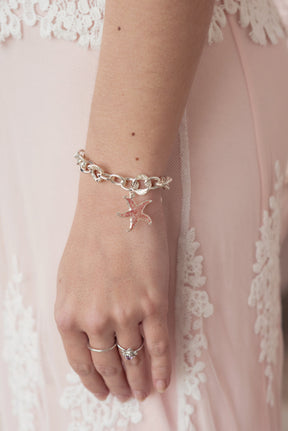 Friends ~ Starfish (Large) Chunky Chain Bracelet - Alexandra Mosher Studio Jewellery Bermuda Fine