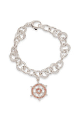 Nautical ~ Sea Venture (Ship's Wheel) Chunky Chain Bracelet - Alexandra Mosher Studio Jewellery Bermuda Fine