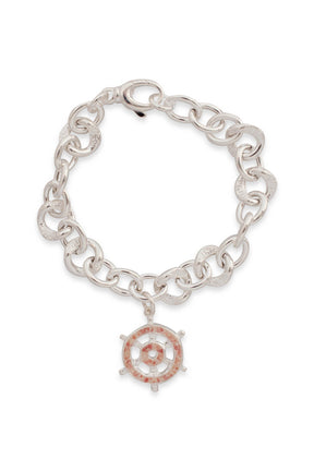 Nautical ~ Sea Venture (Ship's Wheel) Chunky Chain Bracelet - Alexandra Mosher Studio Jewellery Bermuda Fine