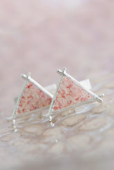 Men's Splash ~ Triangle (Medium) Cufflinks - Alexandra Mosher Studio Jewellery Bermuda Fine