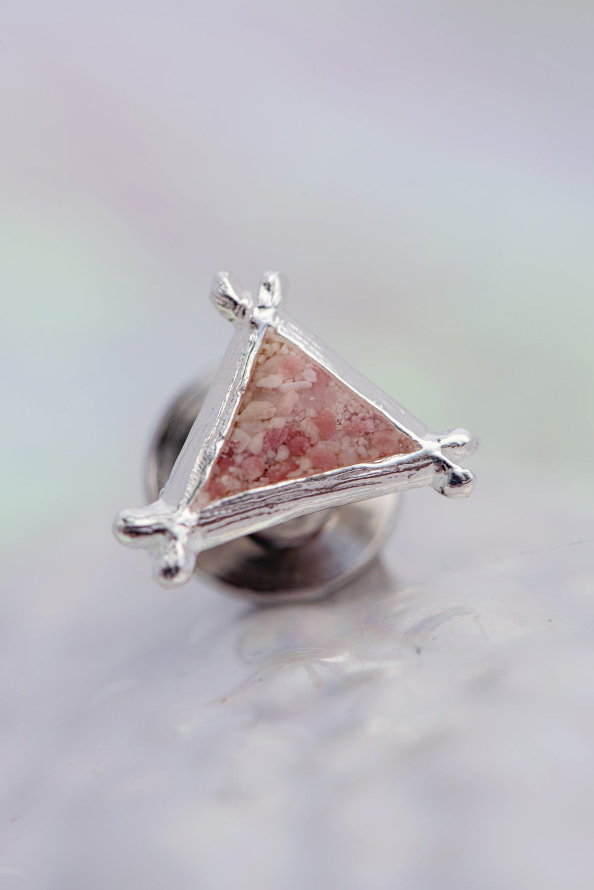 Splash ~ Triangle Tie Pin - Alexandra Mosher Studio Jewellery Bermuda Fine
