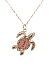 Friends ~ Turtle (Medium) Pendant in Gold - Alexandra Mosher Studio Jewellery Bermuda Fine