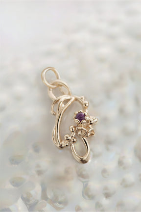 Under the Sea ~ Barnacle (Small) Gem Pendant in Gold