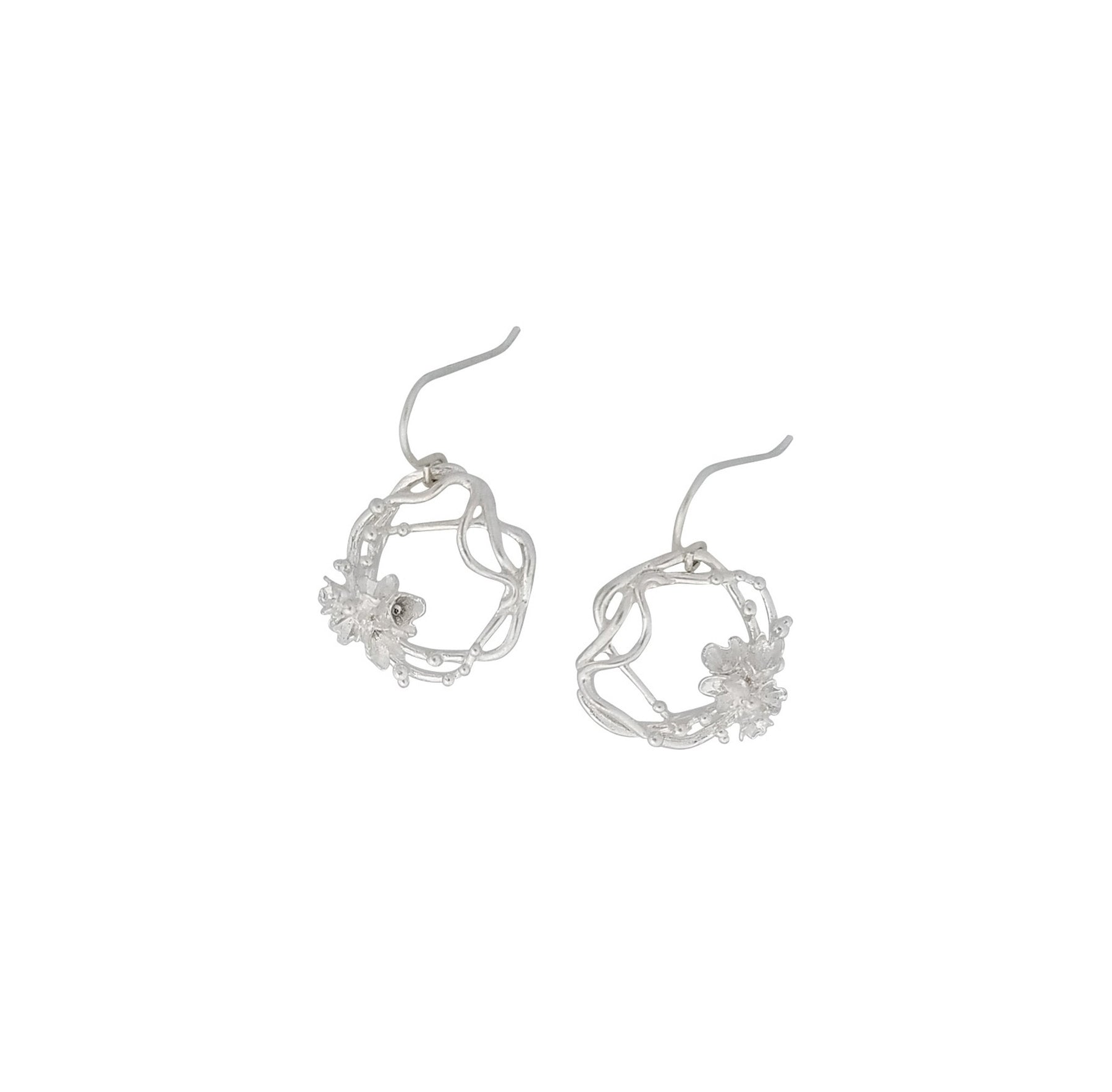 Under the Sea ~ Barnacle Wreath (Medium) Dangle Earrings - Alexandra Mosher Studio Jewellery Bermuda Fine
