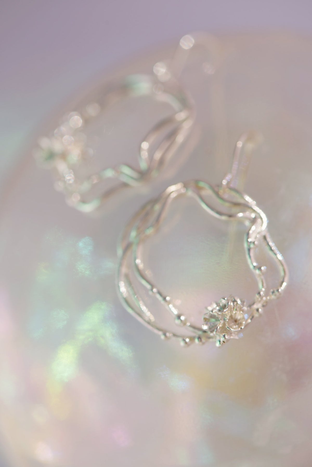 Under the Sea ~ Barnacle Wreath (Medium) Dangle Earrings - Alexandra Mosher Studio Jewellery Bermuda Fine