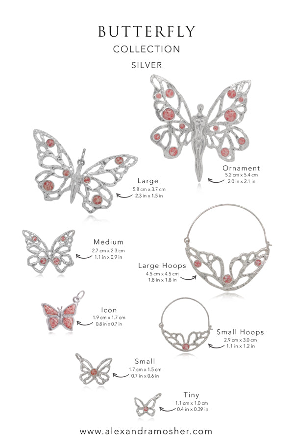 Butterfly ~ Large Hoop Earrings